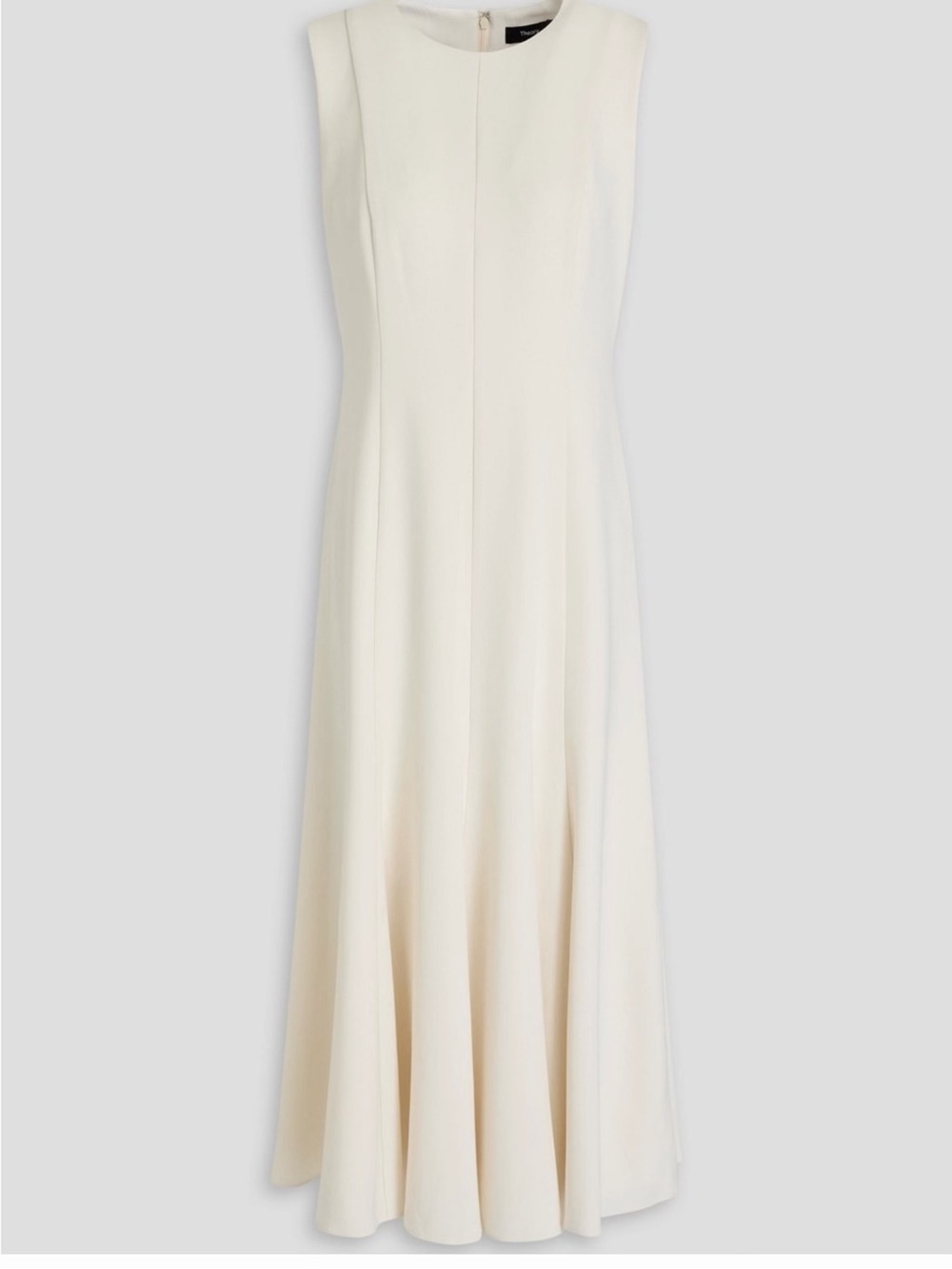 Theory Ivory Sleeveless A-Line Maxi Dress